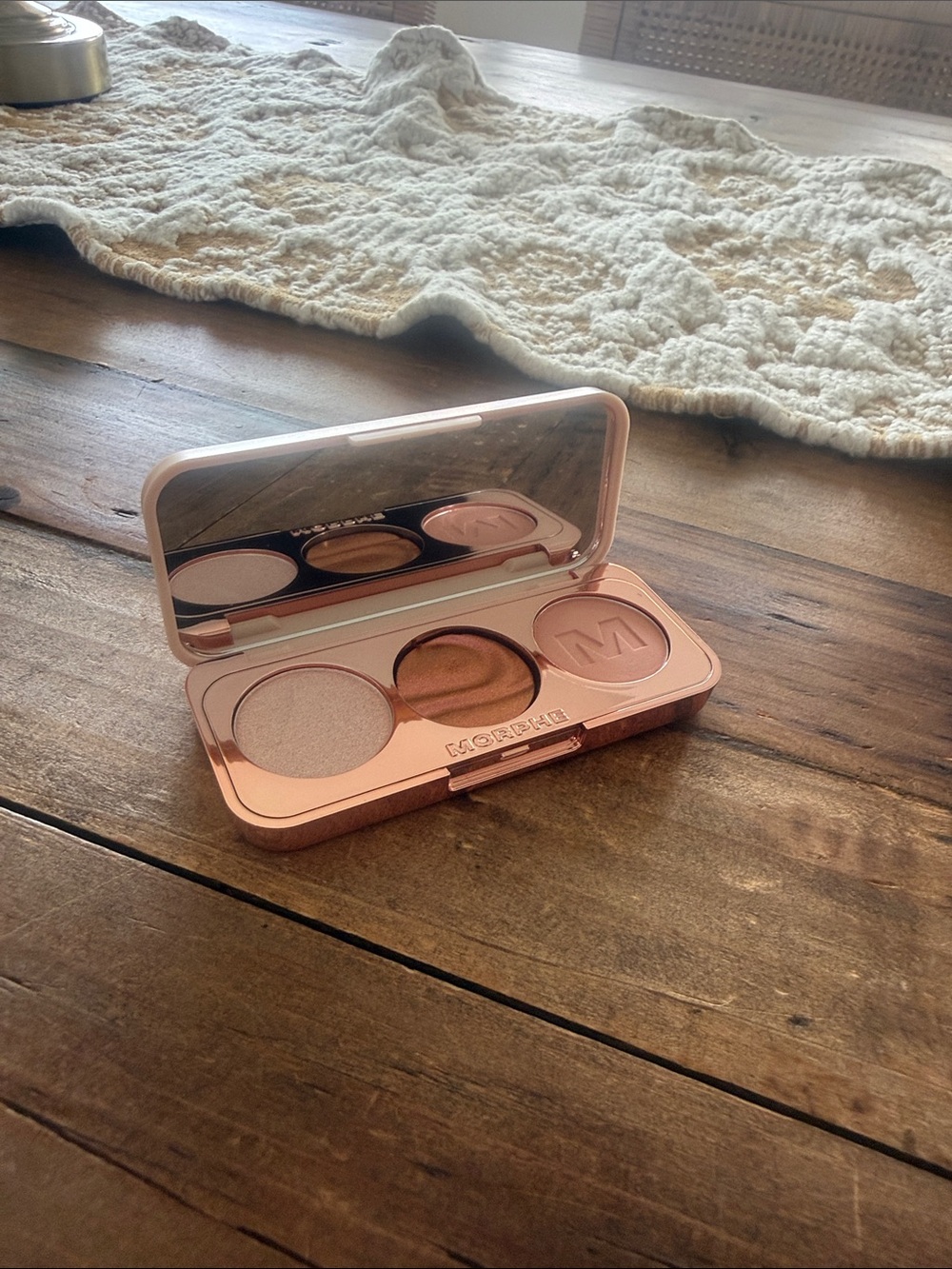Morphe Rose-Toned Trio Eyeshadow Palette — Pink, Copper, Champagne